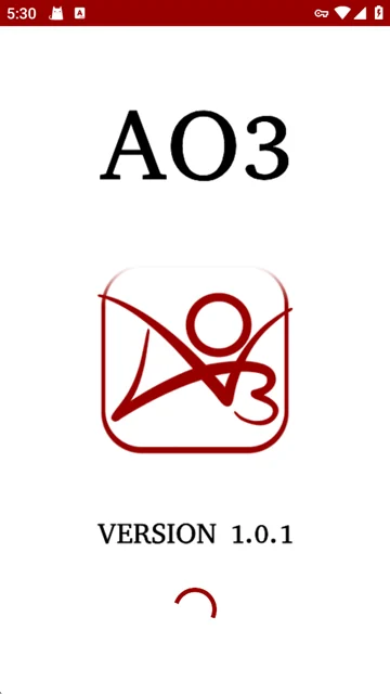 AO3 客户端启动页与版本信息界面
